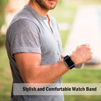 Apple Watch Band 38mm 42mm 40mm 44mm, Sport Band Curea Silicon Moale de Înlocuire Benzi Pentru iWatch Seria 5 4 3 2 1 S/M, M/L