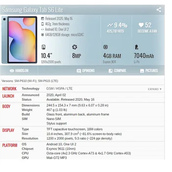 Armura Caz rezistent la Socuri pentru Samsung Galaxy Tab S6 Lite 10.4 SM-P610 SM-P610 10.4 inch Comprimat Funda Coperta + folie Cadou