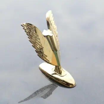 Aur De Metal Eagle Wing General Auto Capota Fata Ornament Embleme Insigna Autocolant