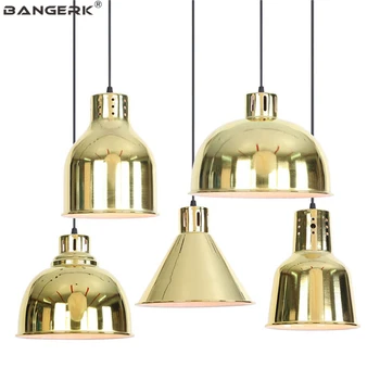 Aur Pandantiv Modern Lampă de Design Nordic Decor Acasă LED Agățat Corpuri de iluminat Sala de Mese Bar Iluminat Interior Fier Droplight
