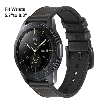 Autentice din Piele de Curea + Ecran de Protecție pentru Samsung Galaxy Watch 42mm 46mm SM-R810/R800 Banda de Silicon Cauciuc Curea de mână