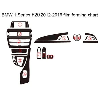 Auto-Styling 3D/5D Fibra de Carbon Auto Interior Consola centrala Culoare Schimbare de Turnare Decalcomanii Autocolant Pentru BMW Seria 1 F20 2012-2016