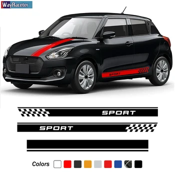Auto Styling Ușa Laterală Dungi Fusta Autocolant Capota Capota Racing Body Kit Decal Pentru Suzuki Swift Sport Accesorii