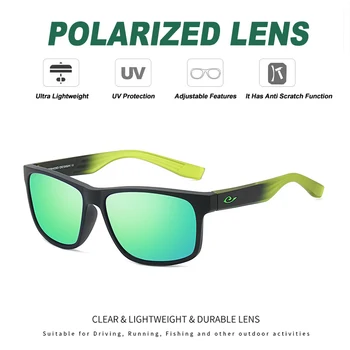 AWGSEE Pătrat Polarizat ochelari de Soare Barbati Sport în aer liber, Pescuit ochelari de soare pentru Barbati Femei Conducere Nuante Oculos