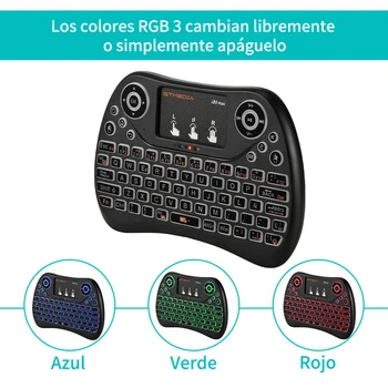 Backlit 2.4 G Wireless Keyboard,GTMEDIA i8S,Aer Mouse-ul spaniolă portugheză Touchpad-ul Portabil,Pentru Laptop, Smart TV BOX Andorid