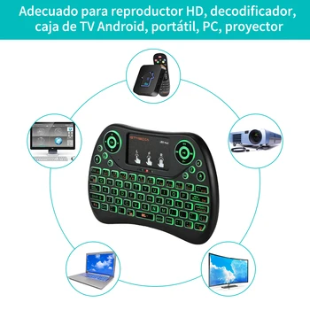 Backlit 2.4 G Wireless Keyboard,GTMEDIA i8S,Aer Mouse-ul spaniolă portugheză Touchpad-ul Portabil,Pentru Laptop, Smart TV BOX Andorid