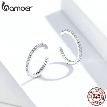Bamoer Argint 925 Ear Cuff Pentru Femei, Fără Piercing Cercei Bijuterii Earcuff Argint Moda Bijuterii SCE842