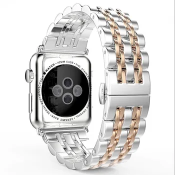 Banda din Oțel inoxidabil pentru Apple Watch Seria 5 44mm Banda Curea pentru Iwatch 6 4 3 2 40mm 42mm 38mm Bratara Curea cu Catarama Fluture