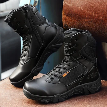 Barbati Pantofi De Drumetii In Aer Liber Militare Cizme Impermeabile Deșert Luptă Armată Om Pantofi Sport Adidasi De Trekking De Vânătoare, Camping Botas