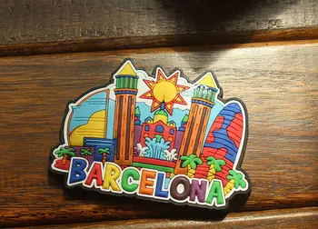 Barcelona, spania Repere de Desene animate de Cauciuc Magnet de Frigider Suveniruri Turistice IDEE de CADOU