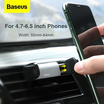 Baseus Masina cu Suport pentru Telefon de Aerisire Stand pentru Iphone XS 11 Samsung 4.7-6.5 Inch Mobilephone Auto Suport Auto Telefon Suport