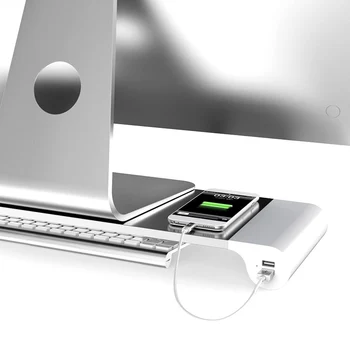 Besegad Monitor Stand montant Aliaj de Aluminiu Monitor de Calculator Dock Suport de Bază cu 4 Porturi USB pentru iMac MacBook NOI, UE, UK Plug