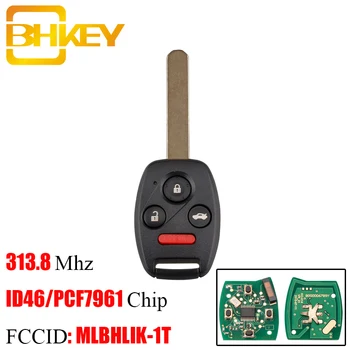 BHKEY 313.8 Mhz de la Distanță Masina Transponder cheie cu Cip ID46/PCF7961 Pentru Honda Accord 2008-2012 MLBHLIK-1T Cheile Originale