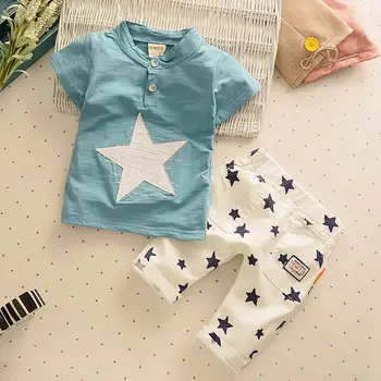 BibiCola Vara Nou-născuți Haine Băiat Copil seturi Star Short Sleeve T-shirt, Blaturi+ Pantaloni scurti Haine Haine Haine pentru Copii Set