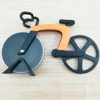Bicicleta Pizza Roată de Tăiere din Oțel Inoxidabil, Plastic Bicicleta Role Pizza Slicer Chopper Bucătărie Gadget E2S