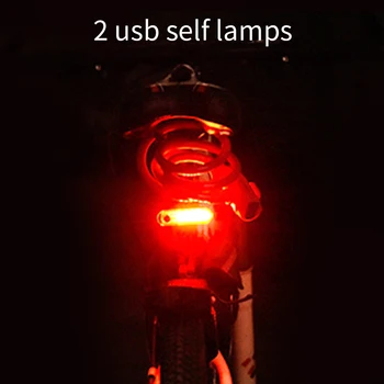 Biciclete Lumina 2pc USB Reîncărcabilă Biciclete Biciclete Ciclism 4 Moduri de CONDUS Fata-Spate, Coada de Lumină Lampă cu Lumini de Biciclete, rezistent la apa Fierbinte de Vânzare