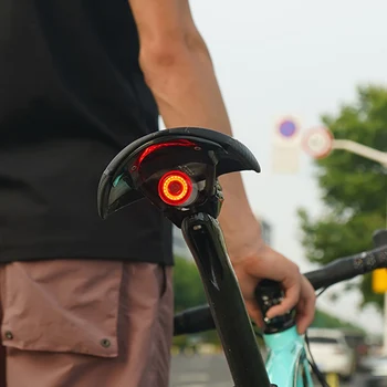 Biciclete Lumina din Spate USB Reîncărcabilă LED Biciclete de Avertizare Stop Auto Start/Stop de Frână de Detectare Biciclete Inteligent de Lumină de Frână