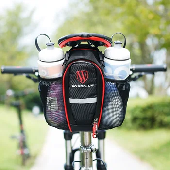 Biciclete șa sac dublu buzunar sticla de apa sac impermeabil MTB biciclete bancheta din spate geanta reflectorizante pentru biciclete șa sac sac de instrument