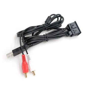 Biurlink Masina de 3.5 mm Jack Audio 2RCA la AUX USB de sex Masculin Dash Flush Mount Adaptor pentru Mitsubishi outlander 3