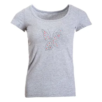 BLINGSTORY Șirag de mărgele de Moda Fluture tricou de Vara de Bumbac Plus Dimensiune Topuri pentru Femei S-6XL