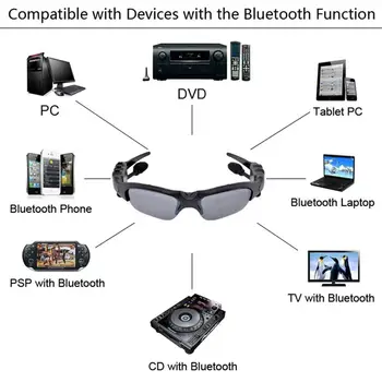 Bluetooth 4.1 ochelari de Soare Cască în aer liber Ochelari Ureche Plug Muzica Stereo setul cu Cască fără Fir cu Microfon Pentru Smartphone-uri