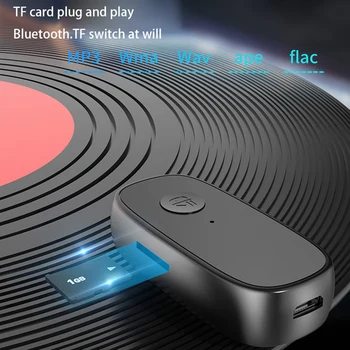 Bluetooth 5.0 Receptor de 3,5 mm Jack AUX Lavaliera Receptor Portabil pentru Masina de Căști Stereo Speaker Music