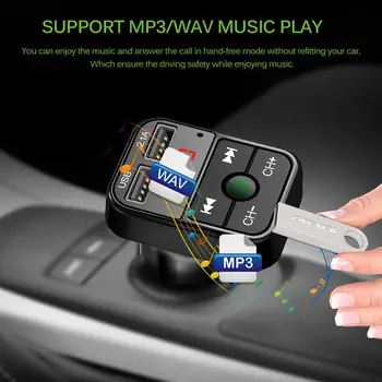 Bluetooth Transmițător FM Auto cu MP3 Audio Player de Muzică Dual USB Radio Modulator Car Kit HandsFree Cu 5V 2.1 a Incarcator USB