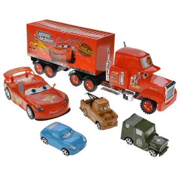 Brand New Cars Disney Pixar Cars 3 Lightning McQueen Mack Unchiul Camion de jucărie din Plastic model de masina pentru copii cadouri de Craciun