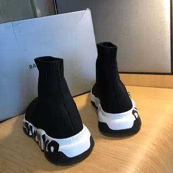 Brioșă unic șosete cizme tricotate din lână scurtă confortabil, usor elastic mare sus cizme femei pantofi sport de agrement