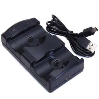 BUKIM Cu boxFor Controler PS3 & Muta Incarcator Dual USB Dual Alimentat de Încărcare de Andocare Încărcător Gamepad