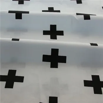 Bumbac diagonal pânză de vânt nordic alb negru fan al seriei coroana cruce chevron stele țesături pentru lenjerie de pat copii manopera mozaic