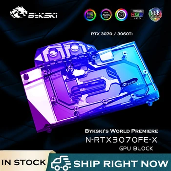 Bykski N-RTX3070FE-X 3070 GPU Block Pentru NVIDIA Fondatorii RTX 3070 3060Ti placa Video,Cooler de Apă VGA Răcire Radiator a-RGB SINCRONIZARE