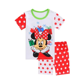 Băieți Fete Pijama De Vara Din Bumbac Pentru Copii Haine Pentru Fete Maneci Scurte Haine Seturi Mickey Minnie Pijamale Pijama Maneci Scurte