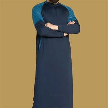 Bărbați Arabi Jubba Echipa Vestimentar Musulman Orientul Mijlociu Maneca Lunga Eid Mubarak Karftan Dubai Abaya Rochie Haine Islamice Haină Lungă