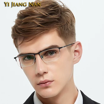 Bărbați Titan De Înaltă Calitate Gafas Ultralight Oculos Optice Jumătate Rim Ochelari Cu Ramă De Ochelari De Vedere Ochelari De Sex Masculin Spectacol
