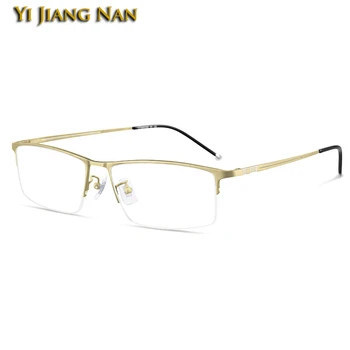Bărbați Titan De Înaltă Calitate Gafas Ultralight Oculos Optice Jumătate Rim Ochelari Cu Ramă De Ochelari De Vedere Ochelari De Sex Masculin Spectacol