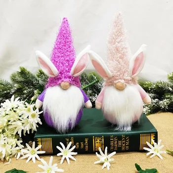 Cadou de paște fără Chip de Păpușă Rabbit Ornament Temă de Vacanță Decorare Scena Layout CLH@8