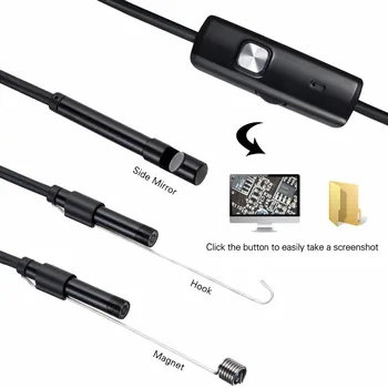 Camera de inspecție 7mm 1/2/5m Flexibil Șarpe Impermeabil Video Endoscop pentru Smartphone-uri Windows USB PC Camera Endoscop