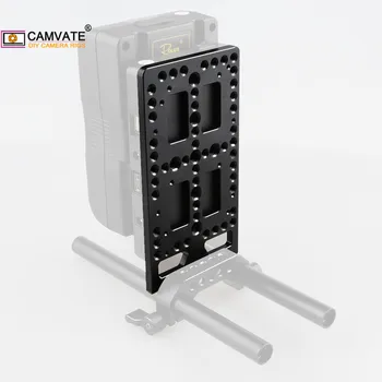 CAMVATE Versatile de Montare Placă de Brânză /Baterie Panou Placă Pentru aparat Foto DSLR V-Blocare Placa de Baterie / Alimentare Splitter de Montare