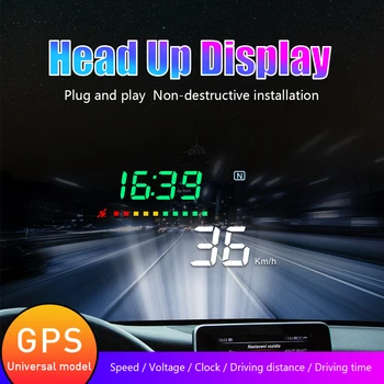 Cap A3 HUD Auto Universal Up Display GPS prin Satelit Viteza Proiector Auto Digital Car de Afișare pentru Toate Auto