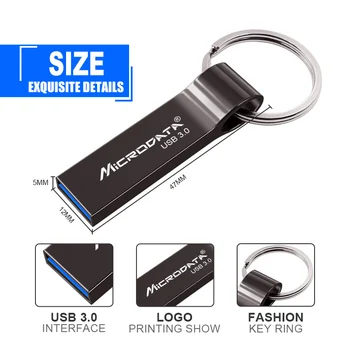 Capacitatea reală de metal Pen Drive 3.0 metal Unitate Flash USB de 128GB 64GB 32GB de mare viteză 16GB 8GB 4GB de memorie Flash USB3.0 Stick