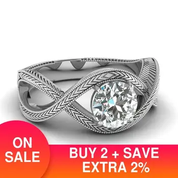 Cel mai bun de vânzare de lux halo argint 925 inel de logodna africa de mireasa pentru femei lady cadou de aniversare bijuterii R5398