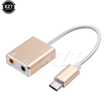 Cele mai noi Extern USB Type-C, placa de Sunet 3.5 mm Tip C Adaptor Audio Card USB-C, Jack de 3.5 mm Micphone placa de Sunet pentru Macbook
