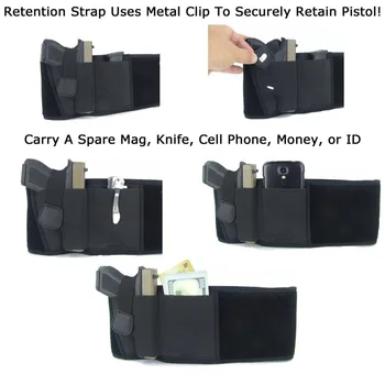 Centura Toc Pistol Militare Tocuri Elastic Curea Largă În Aer Liber Vânătoare Portabil Ascunse Toc De Pistol Universal Glock