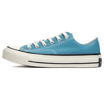 Cer Albastru Panza Pantofi Femei Low-Top Student Chic Pereche De Pantofi Iubitorii De Adidași Albastru De Bază Băieți Fete Unisex Gumshoes 35-40