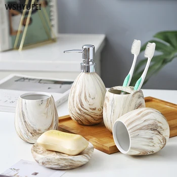 Ceramice imitație de lemn de cereale accesorii baie set de instrumente de spalat Gargara Cupa săpun, periuță de dinți titular obiecte de uz casnic cadouri
