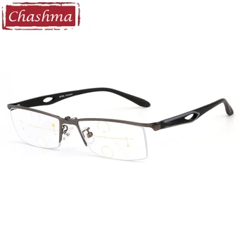 Chashma Brand Verifocal Ochelari Barbati Jumătate Cadru Magnet Optice Ochelari Lentile Progresive Ochelari de Citit cu Clips Magnetic