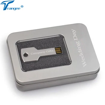 Cheie USB Flash Drive Cadou pen drive 4GB 8GB 16GB Personalizate Logo-ul de Metal Pendrive 32gb usb stick de memorie / disc pe Cheie cu Cutie de Cadou