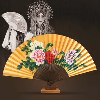 Chineză Pliere Ventilator De Mână Teatru Chinezesc Peking Opera Spectacole Speciale Fani Hârtie Xuan Pliere Hârtie Fan Spectacole De Recuzită