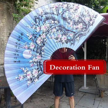 Chineză Supradimensionate Decor Pliere Fan Clasic Montare Pe Perete Mătase Imitație De Pliere Fan Camera De Zi Mobilier Decorativ